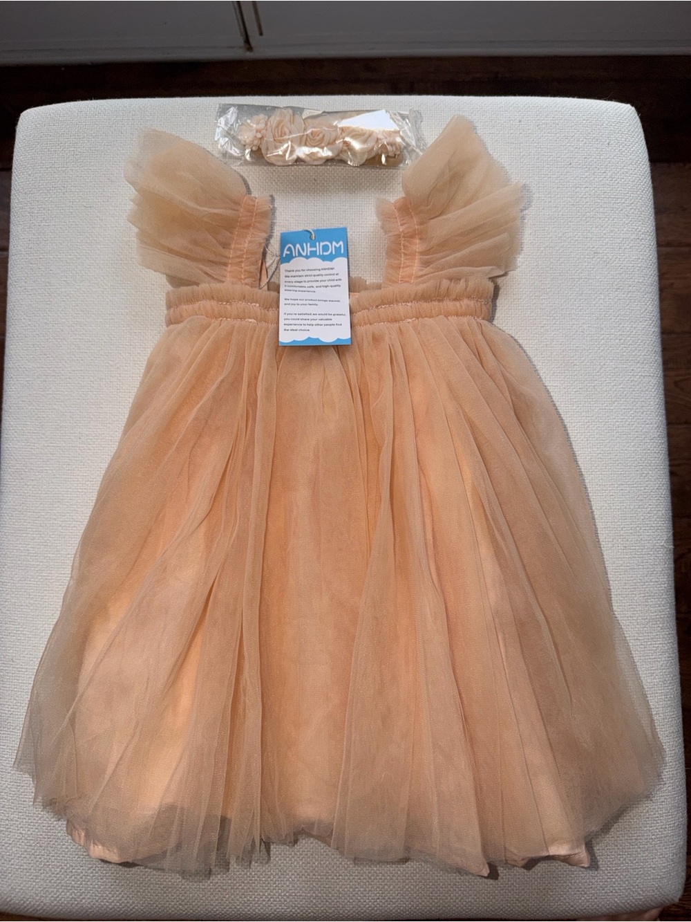 Baby Girl Tulle Flower Girl Dress with Matching Headband *NWT